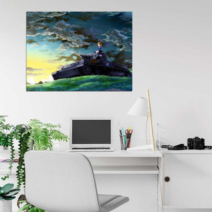 Girls und Panzer Nishizumi Miho Tank Beautiful Anime Manga Art Wall Art Print Poster