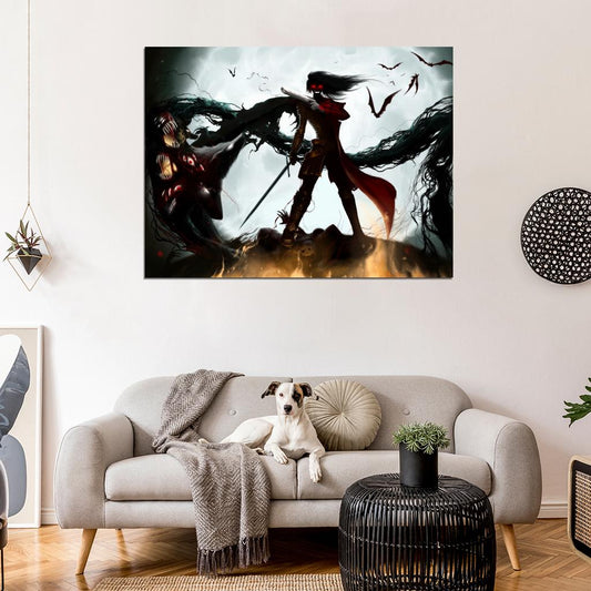 Hellsing Alucard Awesome Dark Anime Manga Art Wall Art Print Poster