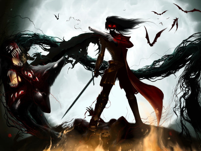 Hellsing Alucard Awesome Dark Anime Manga Art Wall Art Print Poster
