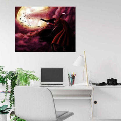 Hellsing Alucard Night Moon Awesome Anime Manga Art Wall Art Print Poster