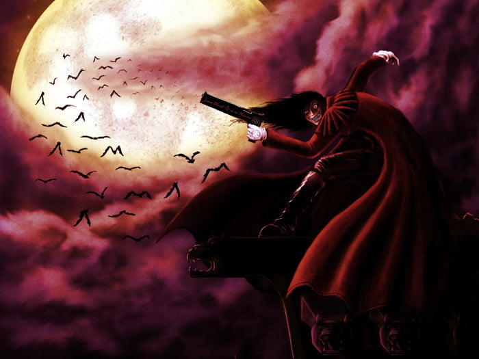 Hellsing Alucard Night Moon Awesome Anime Manga Art Wall Art Print Poster