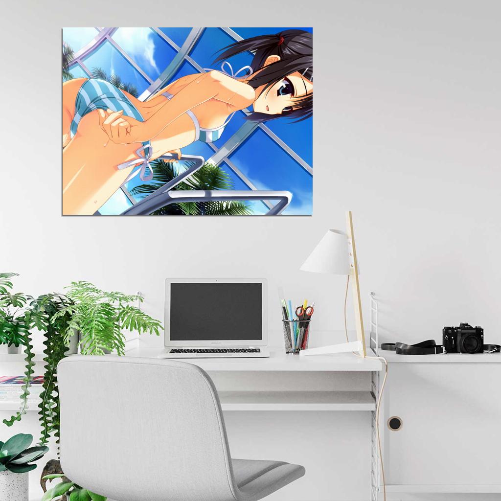 Dracu-riot! Mera Azusa Hot Bikini Wet Sexy Butt Anime Manga Art Wall Art Print Poster