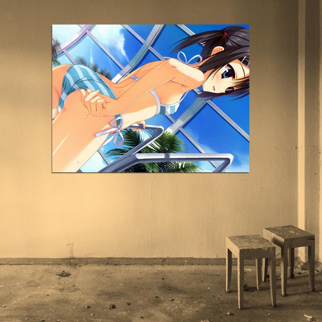 Dracu-riot! Mera Azusa Hot Bikini Wet Sexy Butt Anime Manga Art Wall Art Print Poster