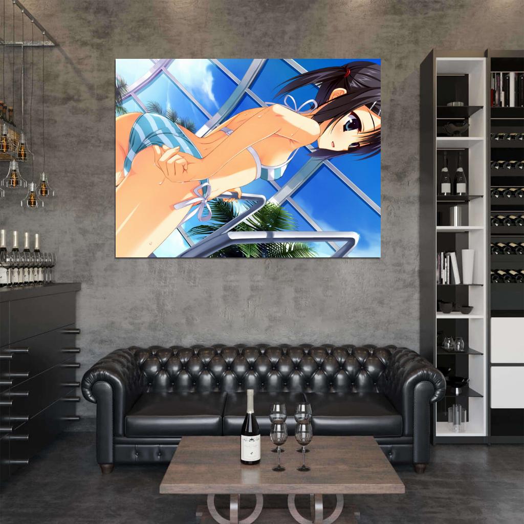 Dracu-riot! Mera Azusa Hot Bikini Wet Sexy Butt Anime Manga Art Wall Art Print Poster