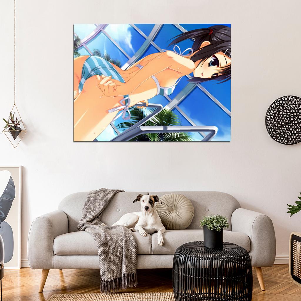 Dracu-riot! Mera Azusa Hot Bikini Wet Sexy Butt Anime Manga Art Wall Art Print Poster