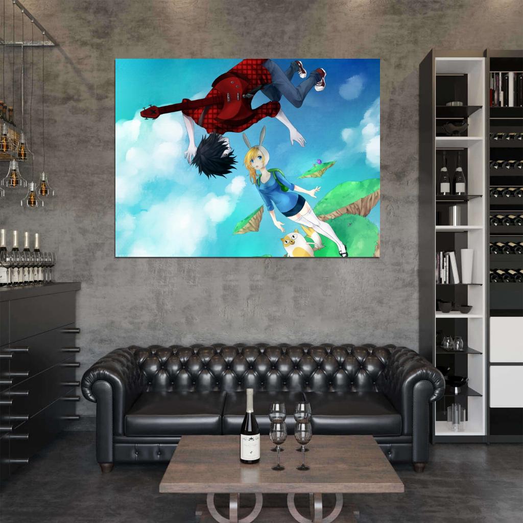 Adventure Time Painting Cartoon Art Wall Art Print Poster