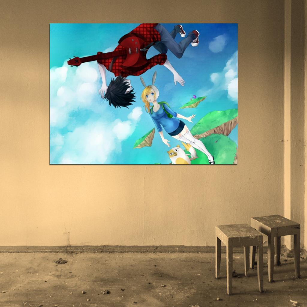 Adventure Time Painting Cartoon Art Wall Art Print Poster