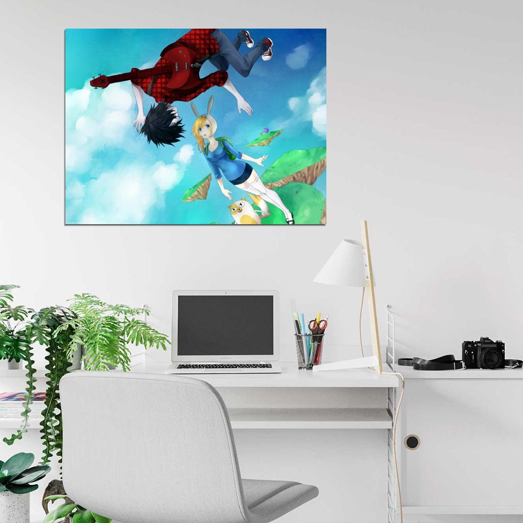 Adventure Time Painting Cartoon Art Wall Art Print Poster