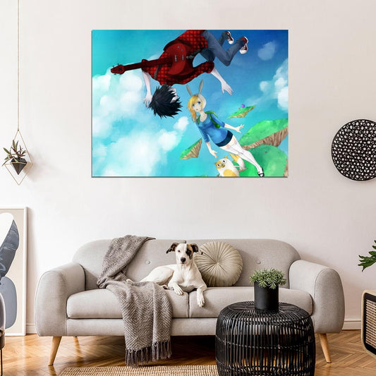Adventure Time Painting Cartoon Art Wall Art Print Poster