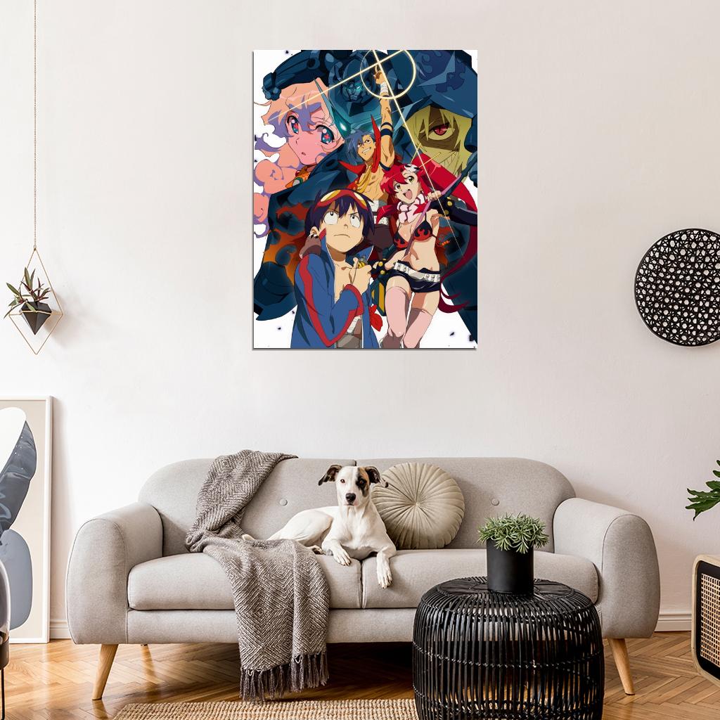 Gurren Lagann Characters Anime Manga Art Wall Art Print Poster