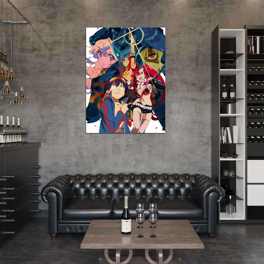 Gurren Lagann Characters Anime Manga Art Wall Art Print Poster