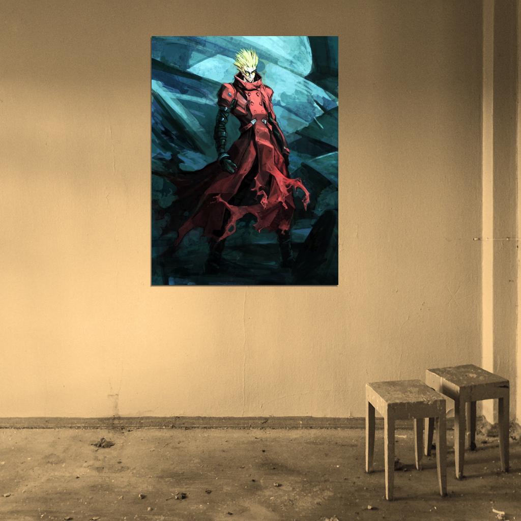 Vash The Stampede Trigun Painting Art Anime Manga Art Wall Art Print Poster
