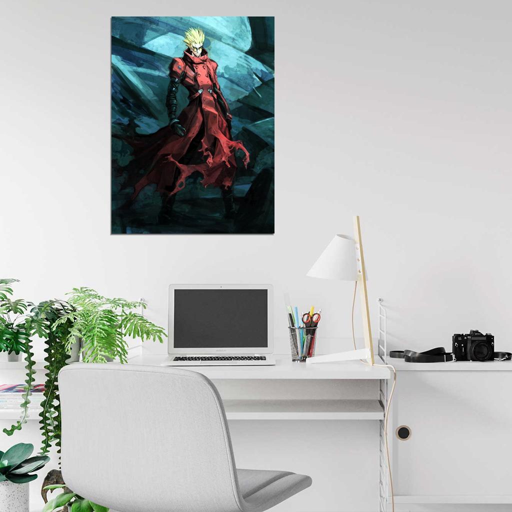 Vash The Stampede Trigun Painting Art Anime Manga Art Wall Art Print Poster