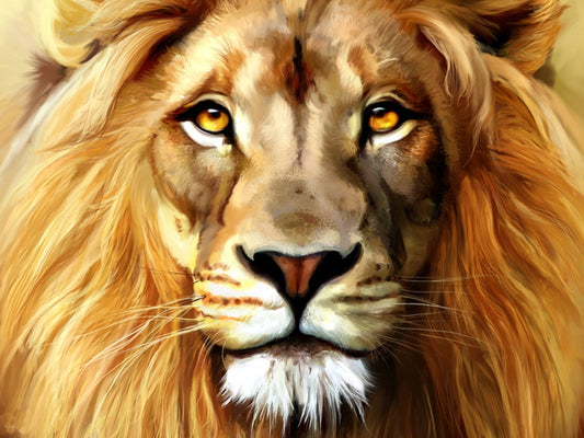 Beautiful Lion Painting Art Wall Art Print Poster