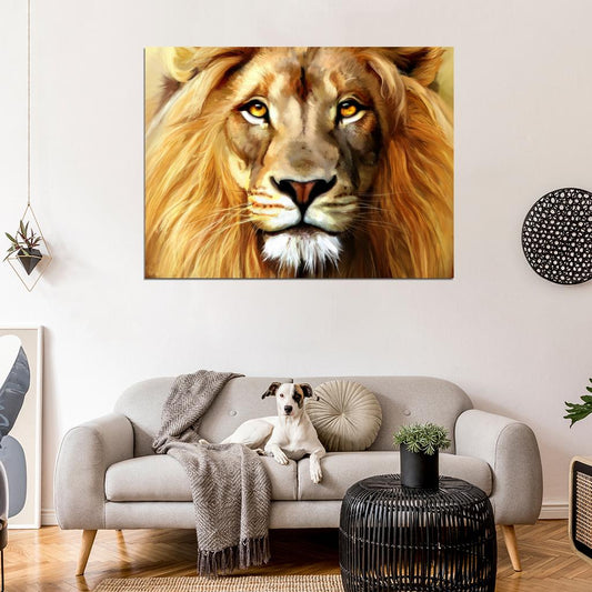 Beautiful Lion Painting Art Wall Art Print Poster