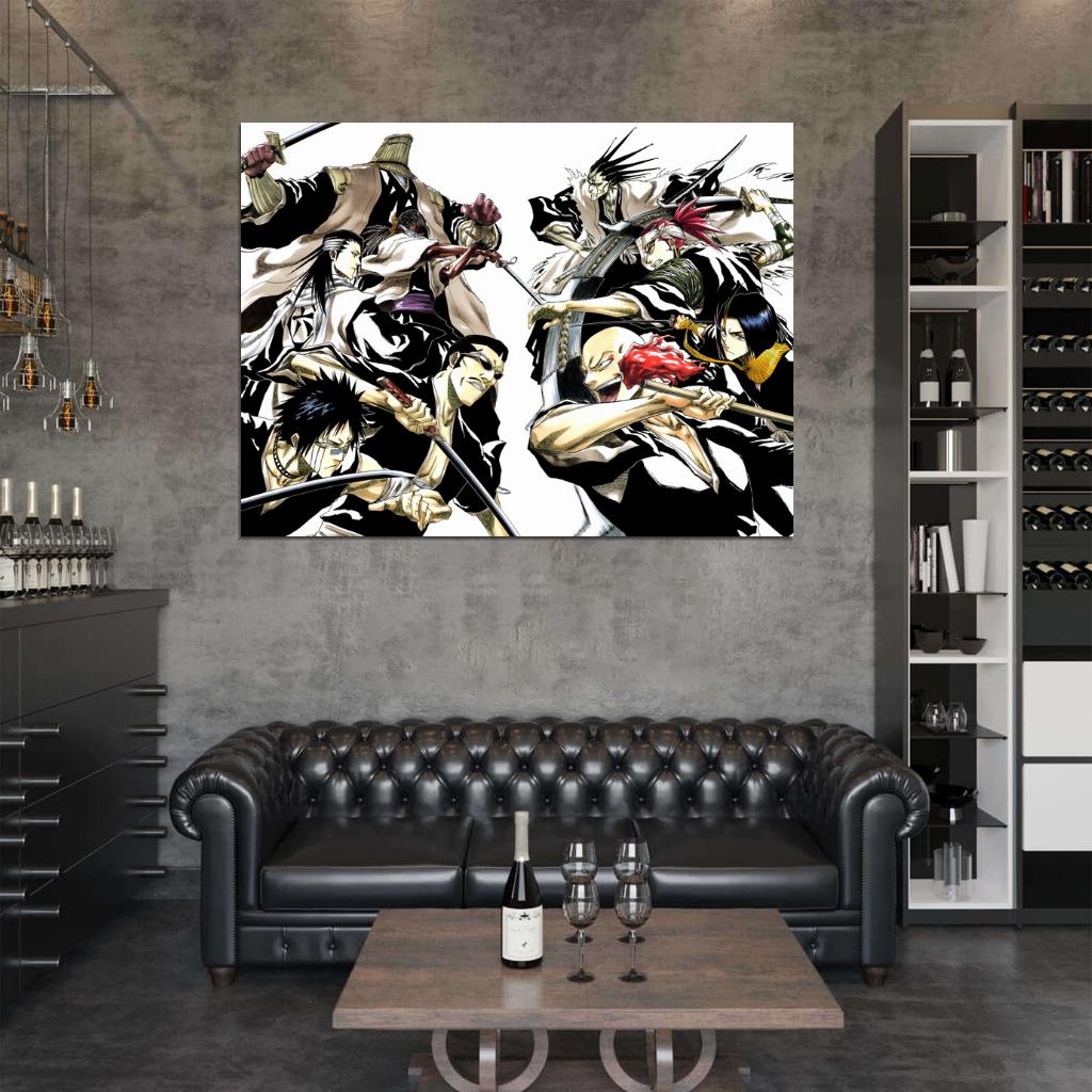 Bleach Characters Cool Art Anime Manga Wall Art Print Poster