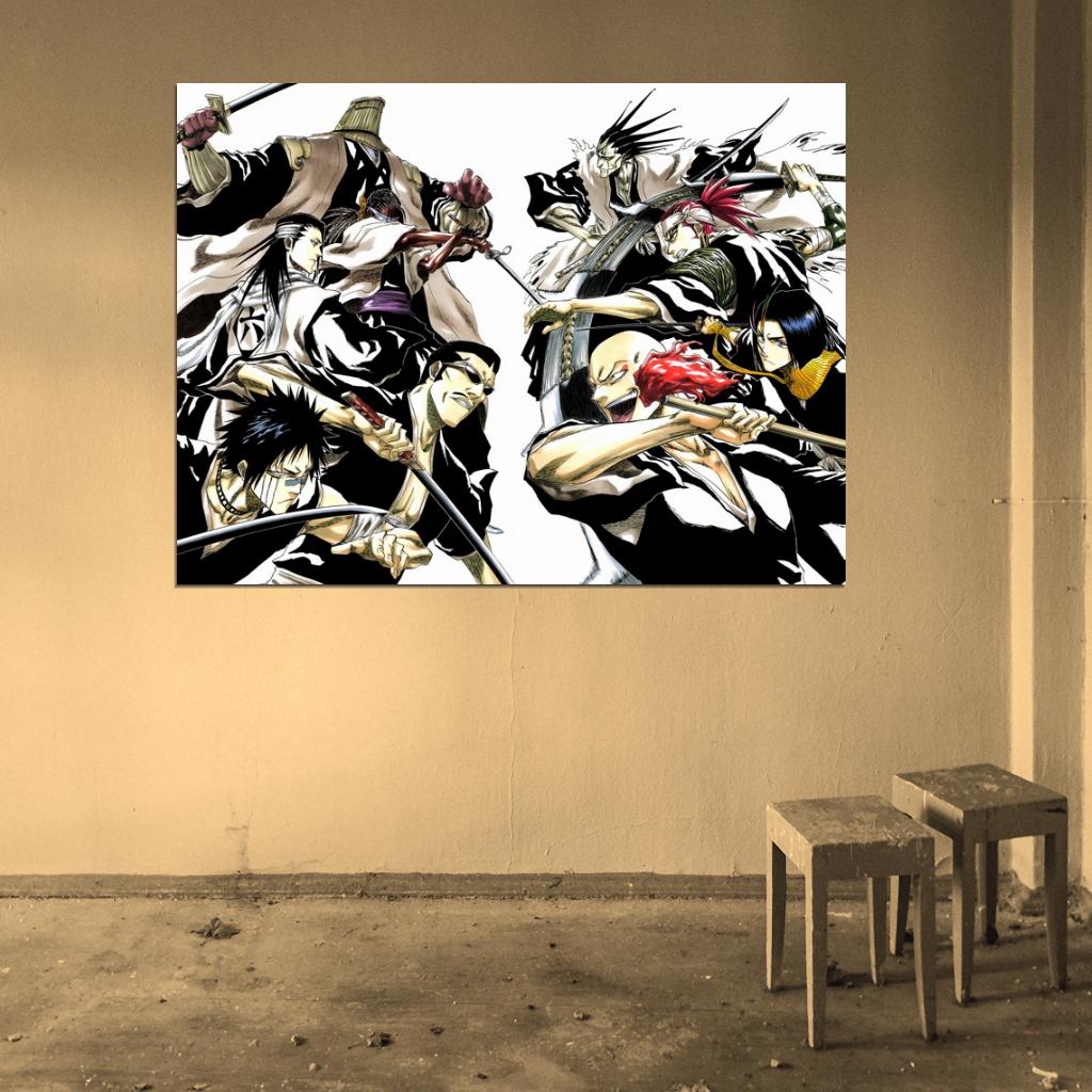 Bleach Characters Cool Art Anime Manga Wall Art Print Poster