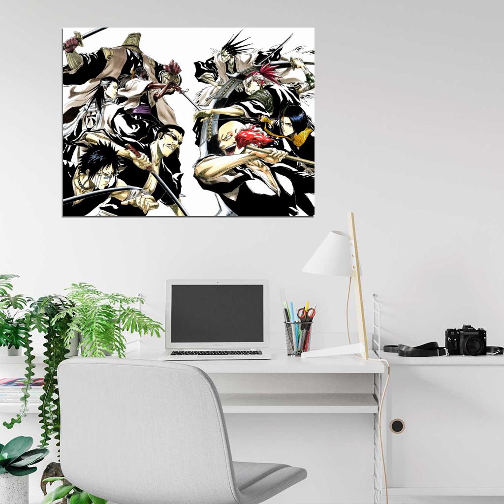 Bleach Characters Cool Art Anime Manga Wall Art Print Poster