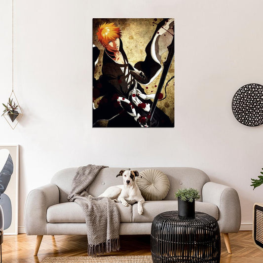 Bleach Blood Painting Anime Manga Art Wall Art Print Poster