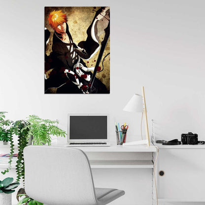 Bleach Blood Painting Anime Manga Art Wall Art Print Poster