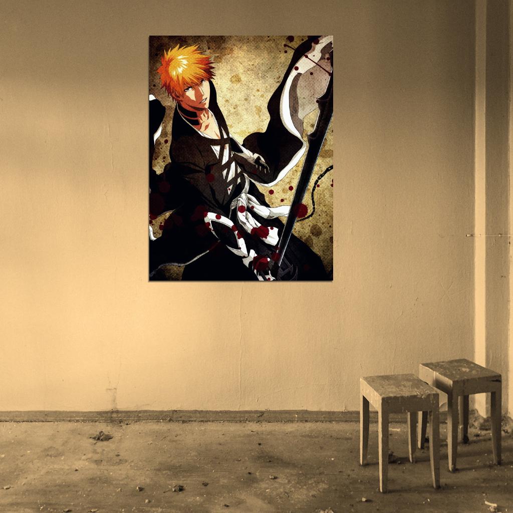 Bleach Blood Painting Anime Manga Art Wall Art Print Poster