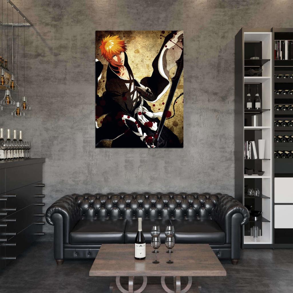 Bleach Blood Painting Anime Manga Art Wall Art Print Poster