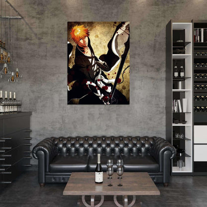 Bleach Blood Painting Anime Manga Art Wall Art Print Poster