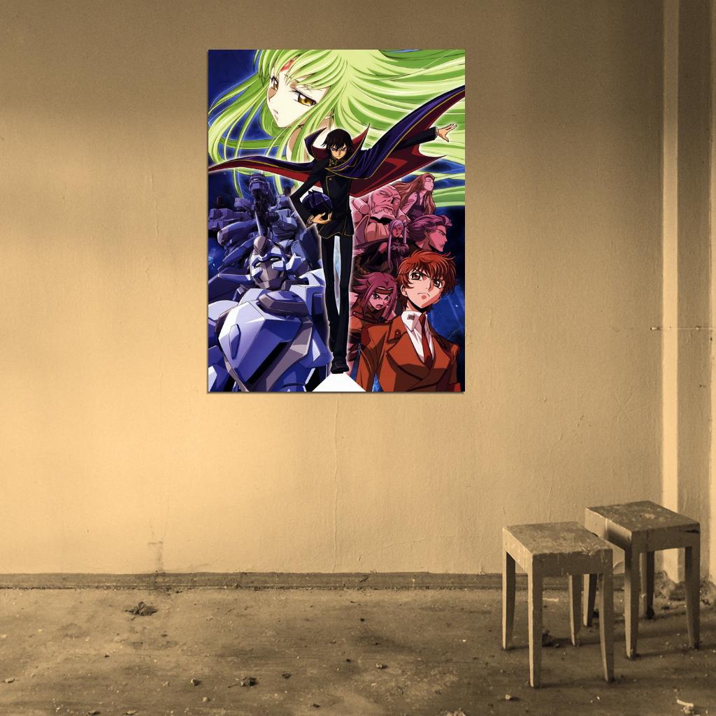 Code Geass Characters Green Hair Anime Manga Art Wall Art Print Poster