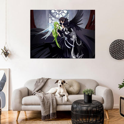 Code Geass Lelouch C C Anime Manga Art Wall Art Print Poster