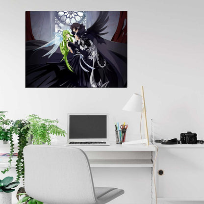 Code Geass Lelouch C C Anime Manga Art Wall Art Print Poster