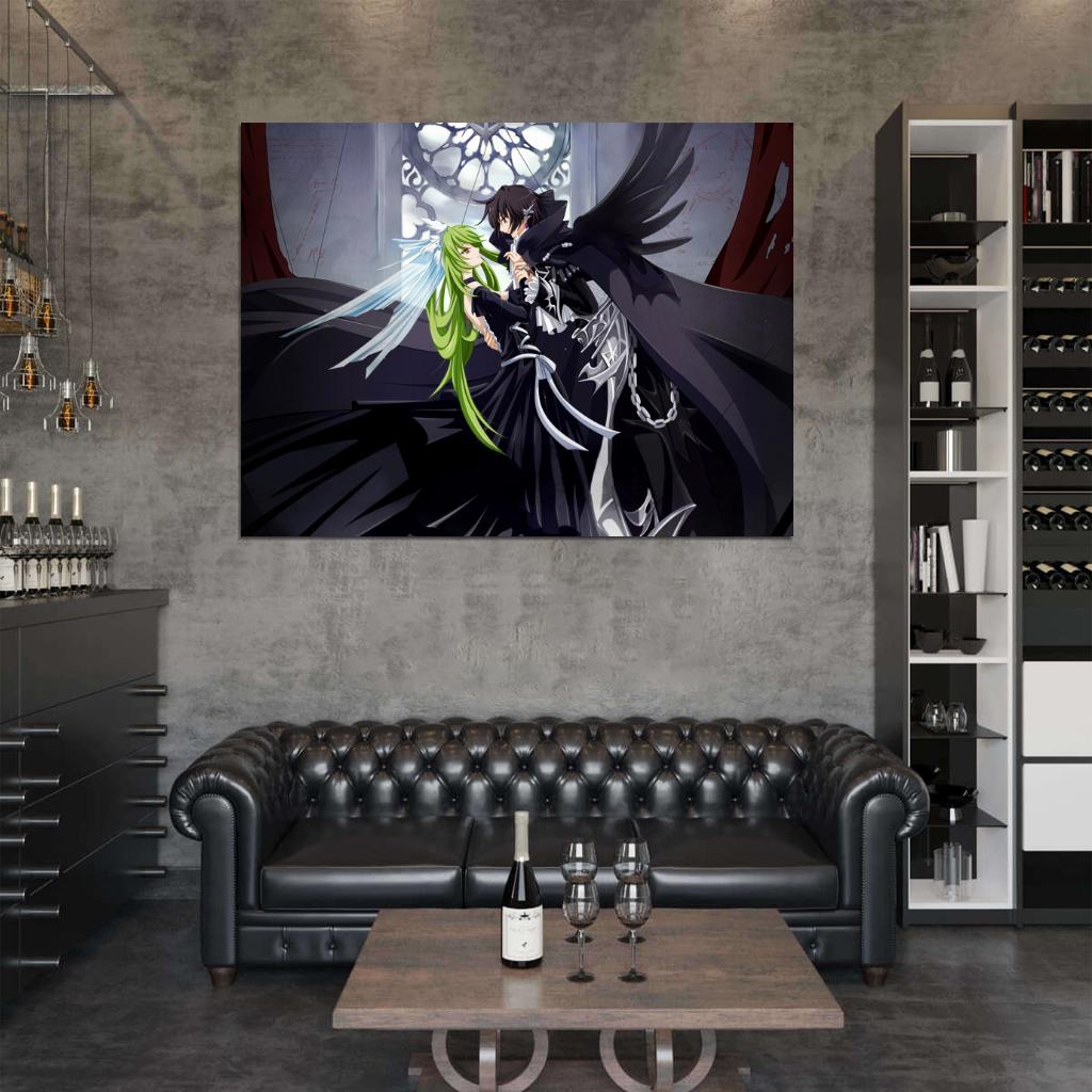 Code Geass Lelouch C C Anime Manga Art Wall Art Print Poster