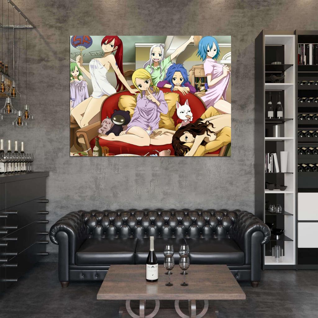 Fairy Tail Characters Hot Sexy Girls Anime Manga Art Wall Art Print Poster