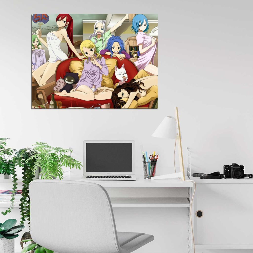 Fairy Tail Characters Hot Sexy Girls Anime Manga Art Wall Art Print Poster