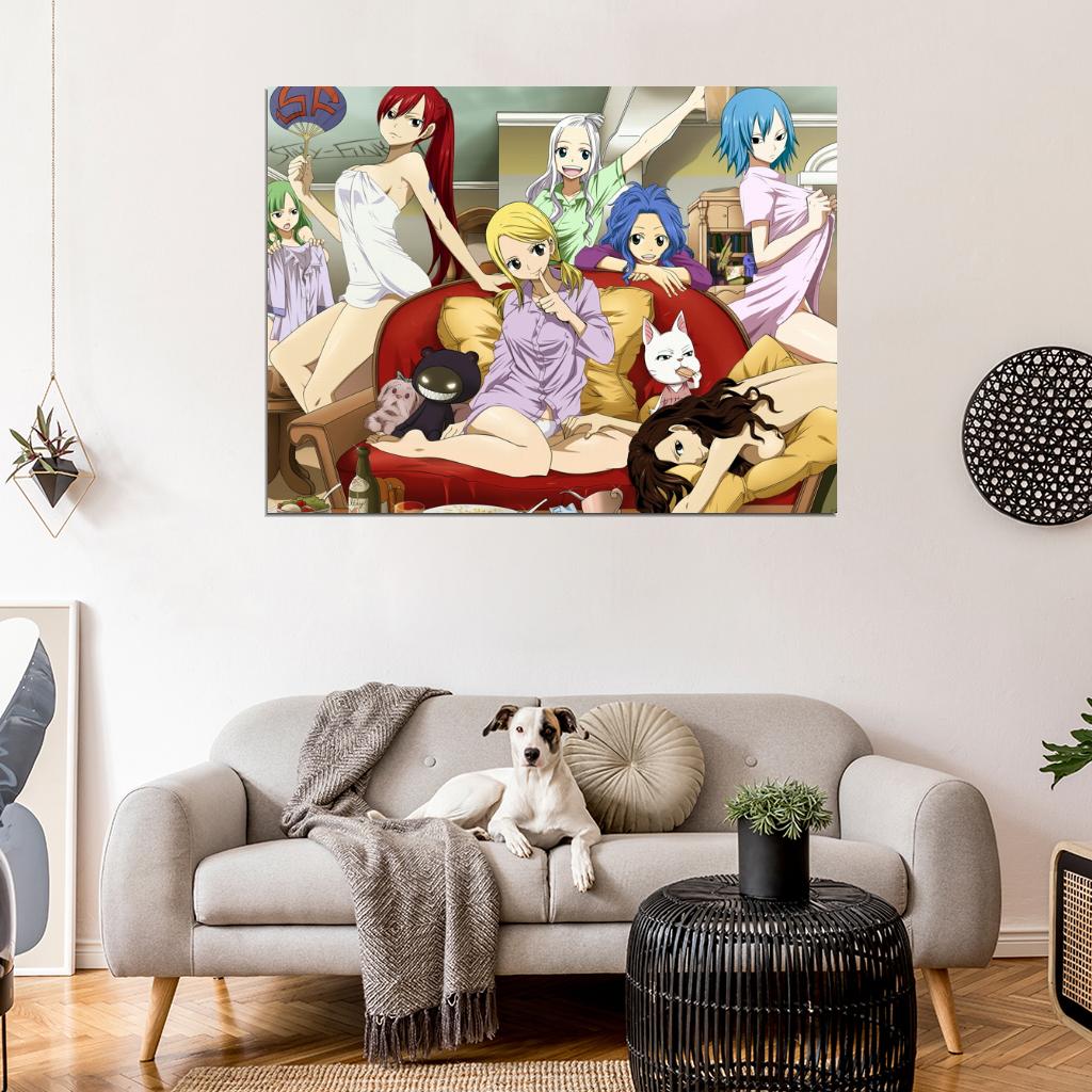 Fairy Tail Characters Hot Sexy Girls Anime Manga Art Wall Art Print Poster