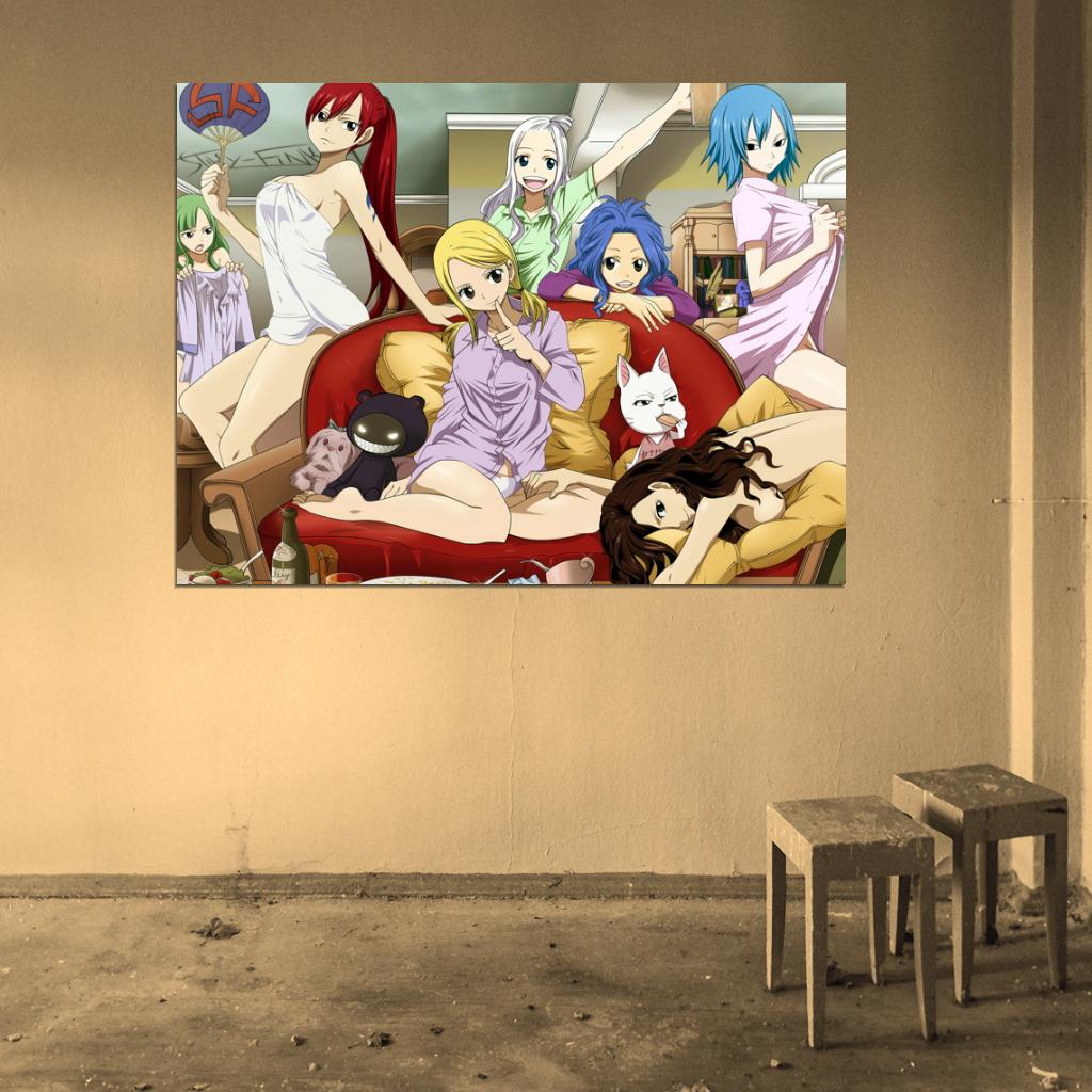 Fairy Tail Characters Hot Sexy Girls Anime Manga Art Wall Art Print Poster