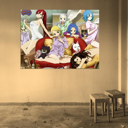Fairy Tail Characters Hot Sexy Girls Anime Manga Art Wall Art Print Poster