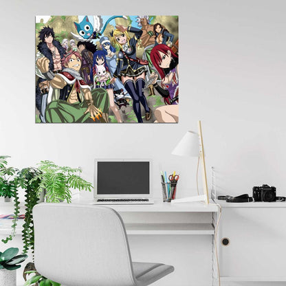 Fairy Tail Characters Anime Manga Art Wall Art Print Poster