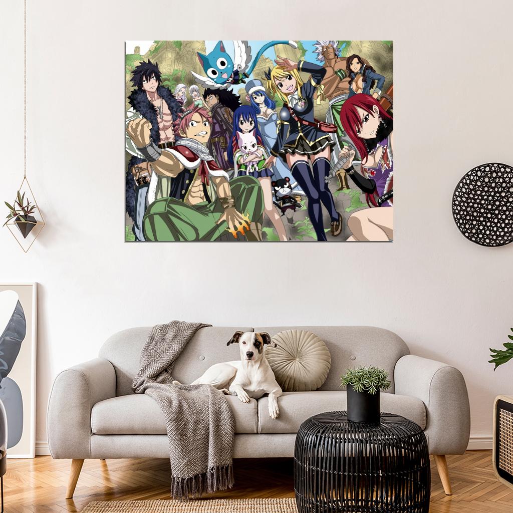 Fairy Tail Characters Anime Manga Art Wall Art Print Poster