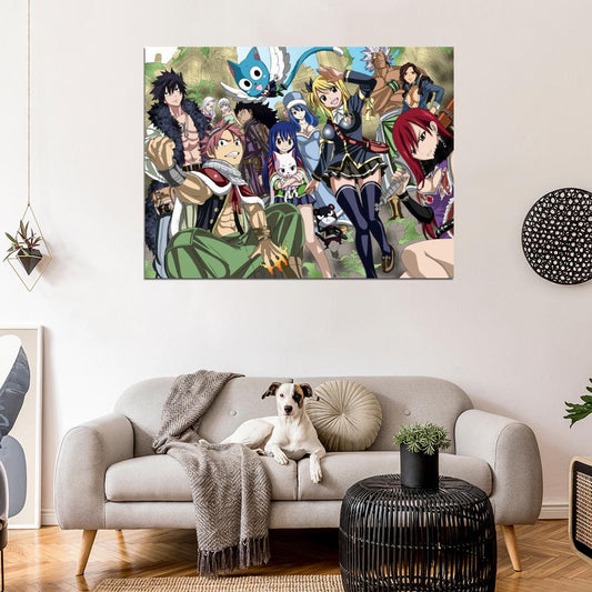 Fairy Tail Characters Anime Manga Art Wall Art Print Poster