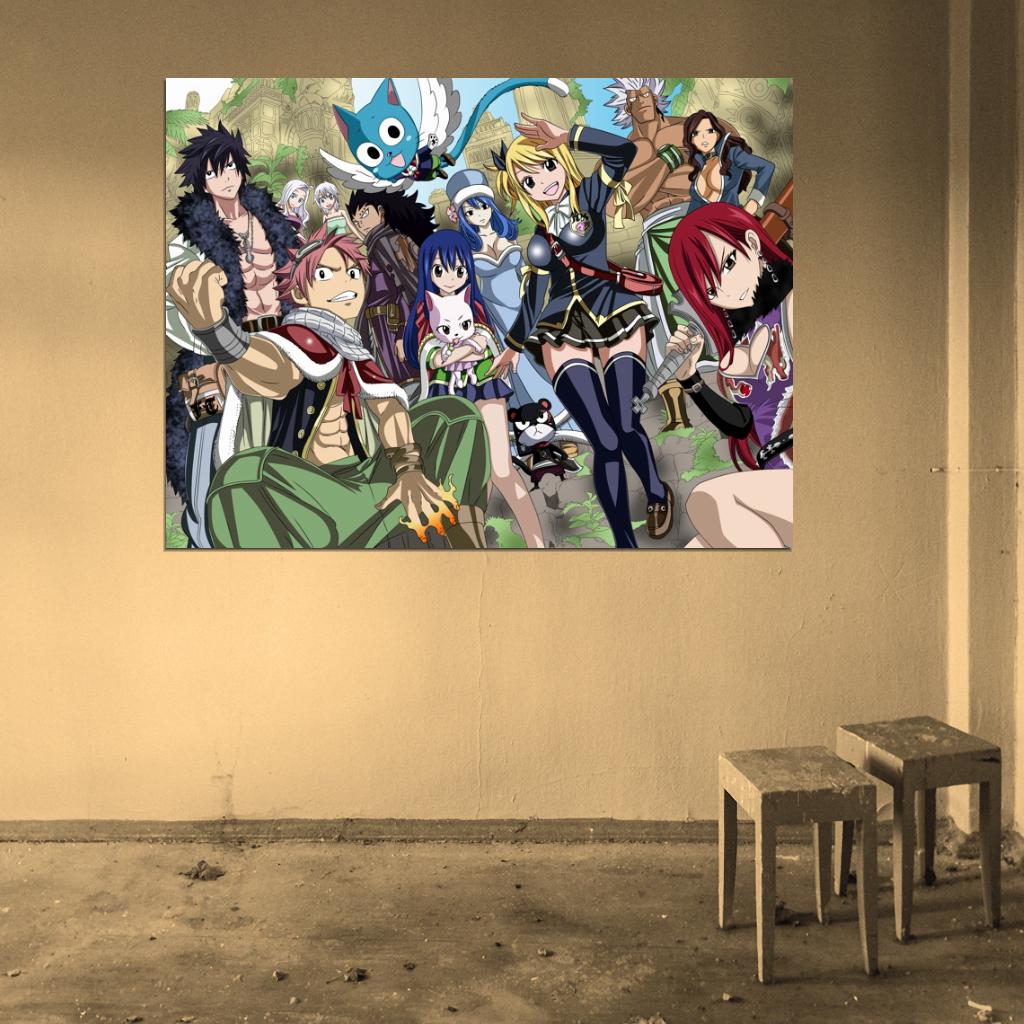 Fairy Tail Characters Anime Manga Art Wall Art Print Poster