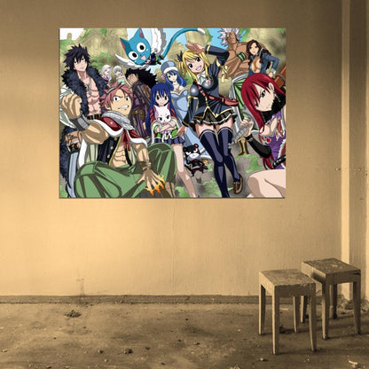 Fairy Tail Characters Anime Manga Art Wall Art Print Poster