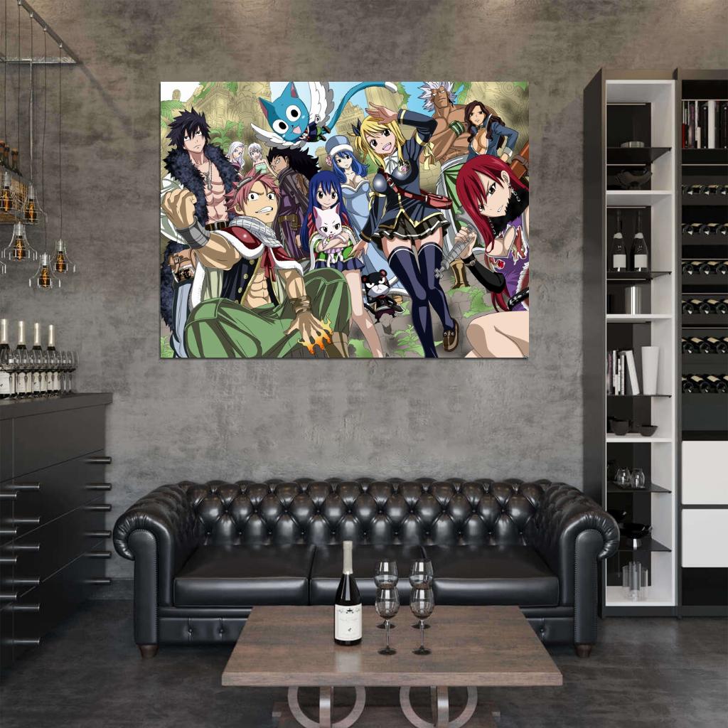 Fairy Tail Characters Anime Manga Art Wall Art Print Poster