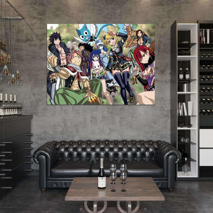 Fairy Tail Characters Anime Manga Art Wall Art Print Poster