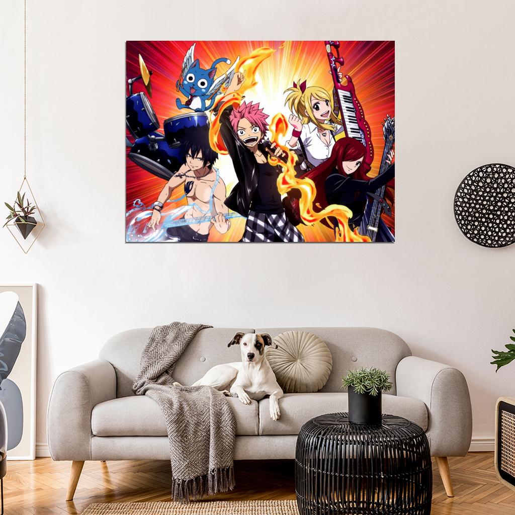Fairy Tail Music Anime Manga Art Wall Art Print Poster