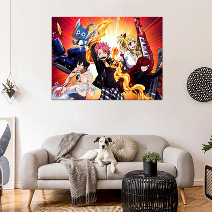 Fairy Tail Music Anime Manga Art Wall Art Print Poster