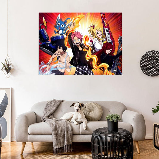 Fairy Tail Music Anime Manga Art Wall Art Print Poster