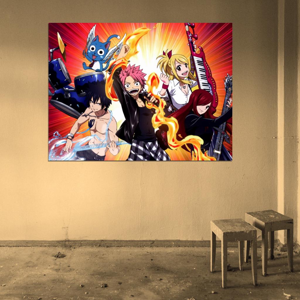 Fairy Tail Music Anime Manga Art Wall Art Print Poster