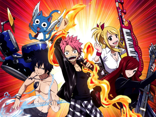 Fairy Tail Music Anime Manga Art Wall Art Print Poster