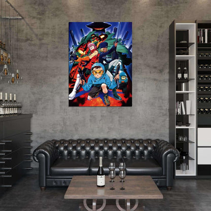 FLCL Characters Anime Manga Art Wall Art Print Poster