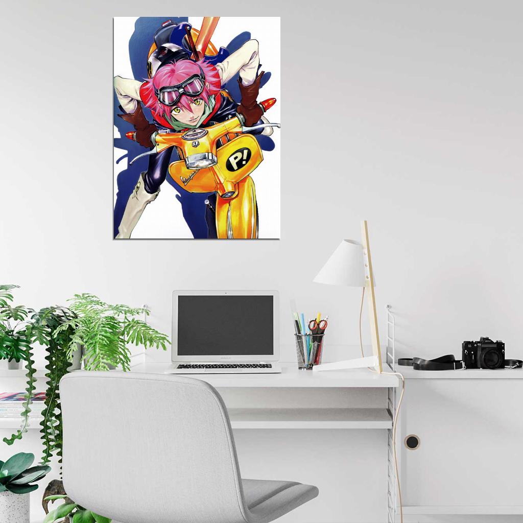 FLCL Haruko Haruhara Anime Manga Art Wall Art Print Poster